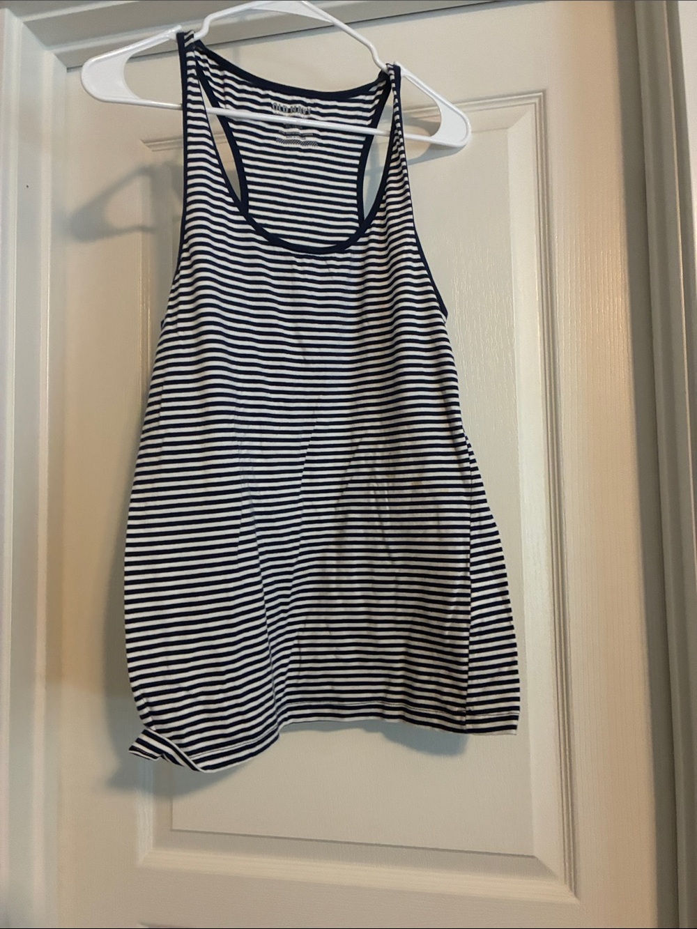 Striped Racerback Tank Top - Navy & White